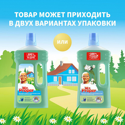 Средство для мытья пола и стен 1 л, MR.PROPER (Мистер Пропер), "Горный ручей и прохлада", MP-81519421