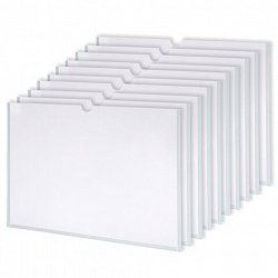 Карманы информационные самоклеящиеся, А4, горизонтальные, КОМПЛЕКТ 10 шт., ПЭТ, 0,3 мм, STAFF, 291281