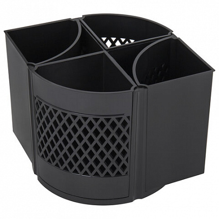 Подставка-органайзер STAFF Octet, 4-8 отделений (трансформер), вращающаяся, черная, 238321