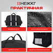 Сумка спортивная HEIKKI MOVE (ХЕЙКИ), карман на молнии, черная, 30x45x20 см, 272620