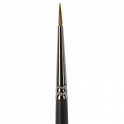 Кисть художественная проф. BRAUBERG ART CLASSIC, колонок, круглая, № 0, длинная ручка, 200921