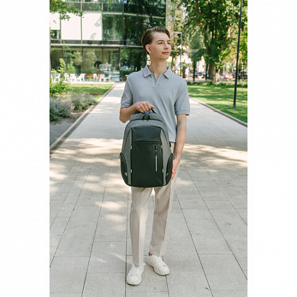 Рюкзак HEIKKI OUTLOOK (ХЕЙКИ) универсальный, отделение для ноутбука, серый, 44x31x17 см, 273890