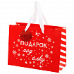 Пакет подарочный (1 шт.) новогодний, 27х11х20 см, "Новогодний подарок", ламинация, ассорти, ЗОЛОТАЯ СКАЗКА, 592449