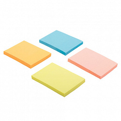 Блок самоклеящийся (стикеры), BRAUBERG, НЕОНОВЫЙ, 38х51 мм, 4 цвета х 50 листов, 124807