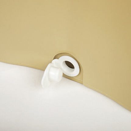 Швабра с отжимом и ведром 7л/5л, отжим центрифуга / рукоятка, 2 круглые насадки, крепление кольцо, бежевый, LAIMA, 607488