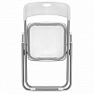 Стул складной BRABIX "Golf Lite CF-017", серебристый каркас, пластик белый, 532896