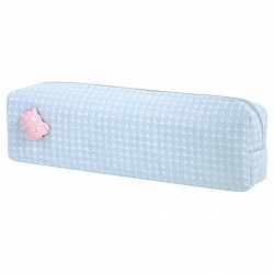 Пенал ЮНЛАНДИЯ ЮНИОР, 1 отделение, полиэстер, аппликация, "Piggy", 20х6х4 см, 273804