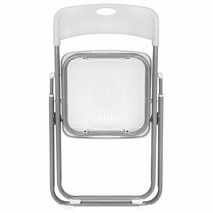 Стул складной BRABIX "Golf Lite CF-017", серебристый каркас, пластик белый, 532896
