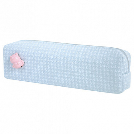 Пенал ЮНЛАНДИЯ ЮНИОР, 1 отделение, полиэстер, аппликация, "Piggy", 20х6х4 см, 273804