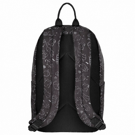 Рюкзак HEIKKI DREAM (ХЕЙКИ) универсальный, с карманом для ноутбука, эргономичный, "Crazy cats", 42х26х14 см, 273853