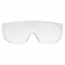 Очки защитные СИБРТЕХ, открытого типа, прозрачные, ударопрочный поликарбонат, 89155