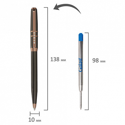 Ручка подарочная шариковая GALANT "SFUMATO GOLD", корпус металл, детали розовое золото, узел 0,7 мм, синяя, 143515