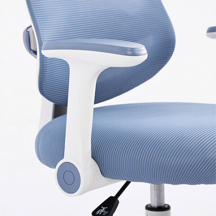 Кресло детское с подставкой для ног BRABIX KIDS "MG-215", сетка/ткань TW, голубое, 533312