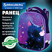 Ранец BRAUBERG PREMIUM, 2 отделения, с брелоком, "Аниме-кот", 38х29х16 см, 272017