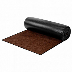 Коврик ДОРОЖКА 0,9х10 м, КОРИЧНЕВЫЙ, влаго-грязезащита, 430 г/м2, ребристая, LAIMA EXPERT, 701044