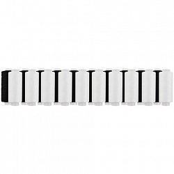 Нитки швейные 40 ЛШ, 200 м, полиэстер, НАБОР 20 шт., белый/черный, в ПОДАРОК иглы, DEVELIA (Девелиа), 609623