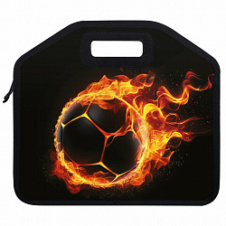 Папка-сумка ЮНЛАНДИЯ, 1 отделение, фетровые ручки, 34х30х11 см, "Fire ball", 273381
