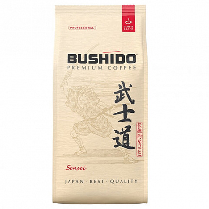 Кофе в зернах BUSHIDO "Sensei" 1 кг, арабика 100%, Нидерланды, BU10004014