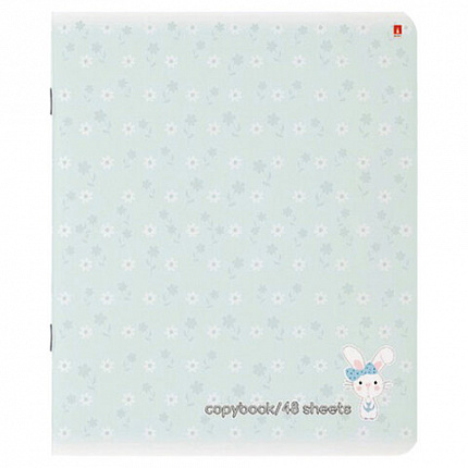 Тетрадь А5 48 л. АЛЬТ скоба, клетка, Soft Touch, "ЗЕФИРНЫЕ ЗАЙЧАТА" (5 видов), 7-48-747