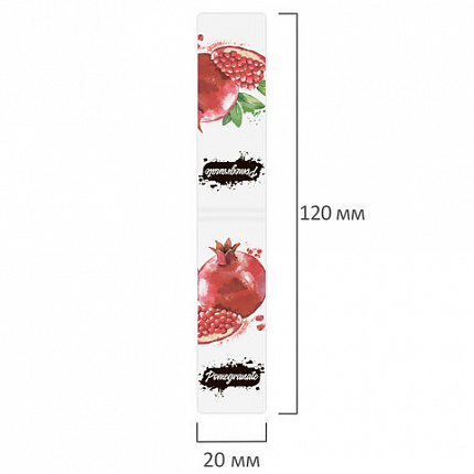 Закладки для книг МАГНИТНЫЕ, "FRUITS", набор 12 шт., 60x20 мм, BRAUBERG, 113173