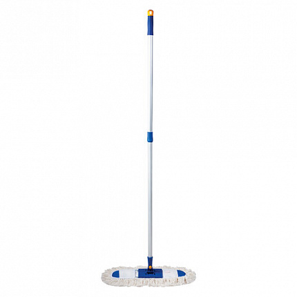 Швабра-рамка 40 см, алюминиевый телескопический черенок 130 см (резьба 1,6 см), МОП хлопок, LAIMA, 601464