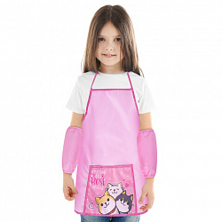 Фартук с нарукавниками для уроков труда ПИФАГОР, 1 карман, 46x54 см, "Best team", 273762