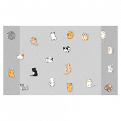 Обложки "CATS" для тетрадей и дневников, КОМПЛЕКТ 10 шт., ПЛОТНЫЕ, 210х350 мм, 110 мкм, FUNSTER (ФАНСТЕР), 274085