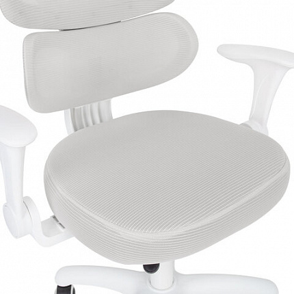Кресло детское с поясничной поддержкой BRABIX KIDS "MG-225", сетка/ткань TW, серое, 533318