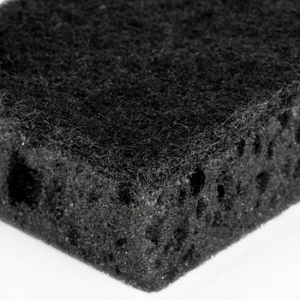 Губки для посуды 9,8х6,6х3 см, КОМПЛЕКТ 10 шт., SQUARE BLACK, КРУПНОПОРИСТЫЙ поролон с абразивным слоем, LAIMA, 608648