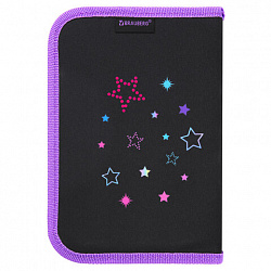 Пенал BRAUBERG с наполнением, 1 отделение, 1 откидная планка, 24 предмета, 21х14 см, "Radiant unicorn", 273532