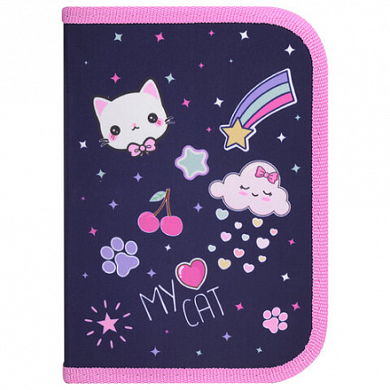 Пенал ПИФАГОР, 1 отделение, полиэстер, 19х13 см, "Leapfrog", 273472