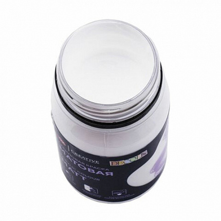 Краска акриловая матовая "Декола", банка 100 мл, белая, Невская Палитра, 14327104