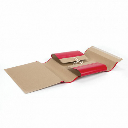 Папка для бумаг архивная А4 (225х310 мм), 120 мм, 4 завязки, крафт, корешок - бумвинил, 123204