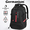 Рюкзак GERMANIUM "S-03" универсальный, с отделением для ноутбука, увеличенный объем, черный, 46х32х26 см, 226949
