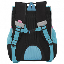 Ранец GRIZZLY анатомическая спинка, с мешком для обуви, для девочек, LIKE, 33х25х13 см, RAm-484-6/1