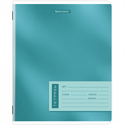 Тетрадь 18 л. BRAUBERG клетка, обложка картон, ONE COLOUR, 107783