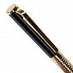 Ручка подарочная шариковая GALANT "Black Melbourne", корпус золотистый с черным, золотистые детали, пишущий узел 0,7 мм, синяя, 141356