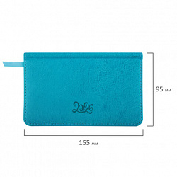 Еженедельник датированный 2026, МАЛЫЙ ФОРМАТ 95х155 мм, А6, BRAUBERG "Rainbow", под кожу, бирюза, 117189