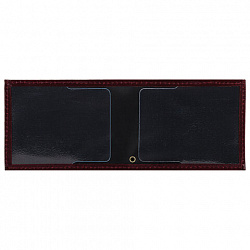 Обложка для удостоверения "Ветеран боевых действий" натуральная кожа шик, 3D-герб + тиснение, темно-бордовая, BRAUBERG, 238871