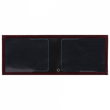 Обложка для удостоверения "Ветеран боевых действий" натуральная кожа шик, 3D-герб + тиснение, темно-бордовая, BRAUBERG, 238871