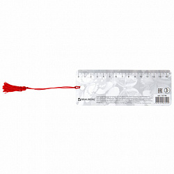 Закладка для книг с линейкой 3D-ОБЪЕМНАЯ BRAUBERG, "Бабочки", с декоративным шнурком, 125748