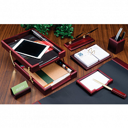 Набор подарочный настольный BESTAR "Titan" из дерева, 9 предметов, цвет "красное дерево", 236366