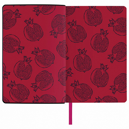 Ежедневник недатированный А5 (138х213 мм), BRAUBERG VISTA, под кожу, гибкий, 136 л., "Pomegranate", 112022