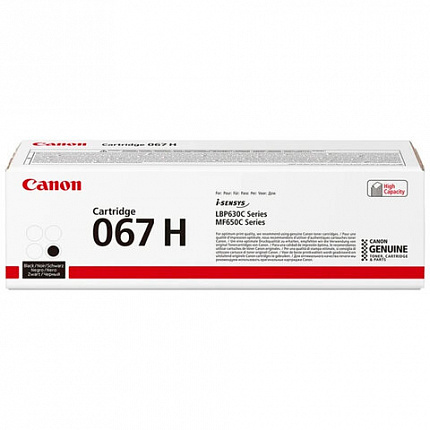 Картридж лазерный CANON (067HBK) i-SENSYS LBP631Cw/LBP633Cdw, черный, ресурс 3130 стр, 5106C002