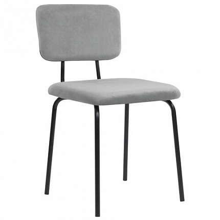 Стулья BRABIX "Dream CF-090", КОМПЛЕКТ 4 шт., черный каркас, ткань серая, 533252