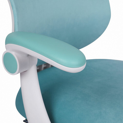 Кресло детское с подставкой для ног BRABIX "Sky MG-206", велюр, голубое, 533155