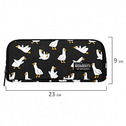 Пенал-органайзер BRAUBERG, 2 откидные планки, полиэстер, 23x9х7 см, "Geese print", 274610