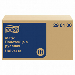 Полотенца бумажные рулонные 280 м, Tellus/TORK Matic (Система H1) UNIVERSAL, КОМПЛЕКТ 6 рулонов, 290100