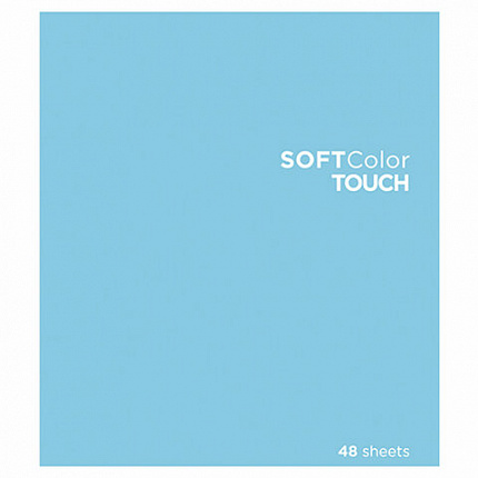 Тетрадь А5 48 л., ПЗБМ, скоба, клетка, Soft Touch, брайль 3D, "СофтКолорТач", микс в спайке, 28213