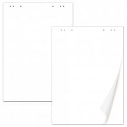 Блокноты для флипчарта ПЛОТНЫЕ 80 г/м2, BRAUBERG, 67,5х98 см, КОМПЛЕКТ 5 шт., 20 л., чистые, 124098